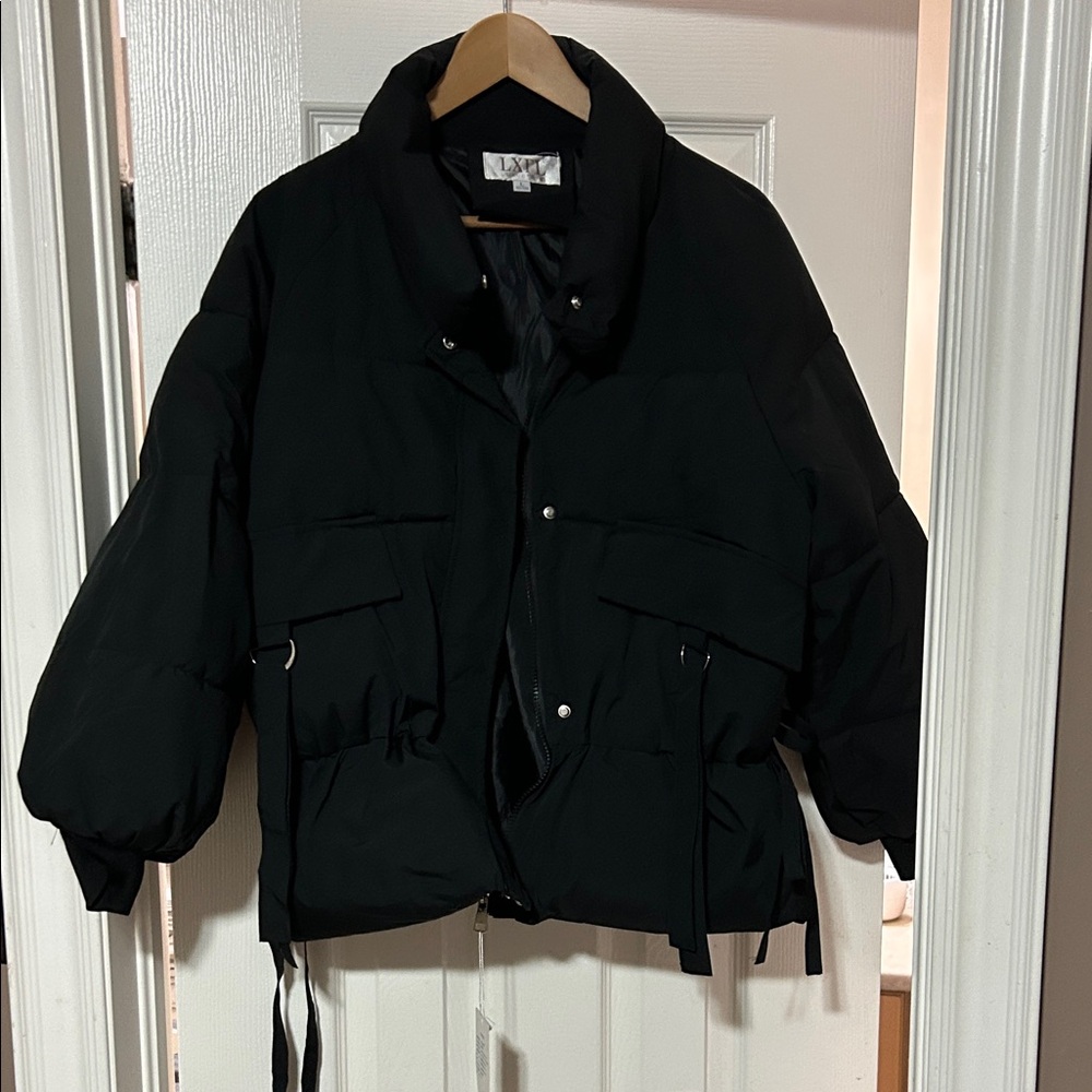 New Elegant Black Women's Pea Coat